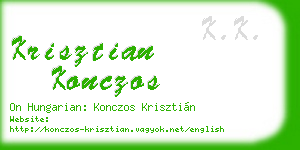 krisztian konczos business card